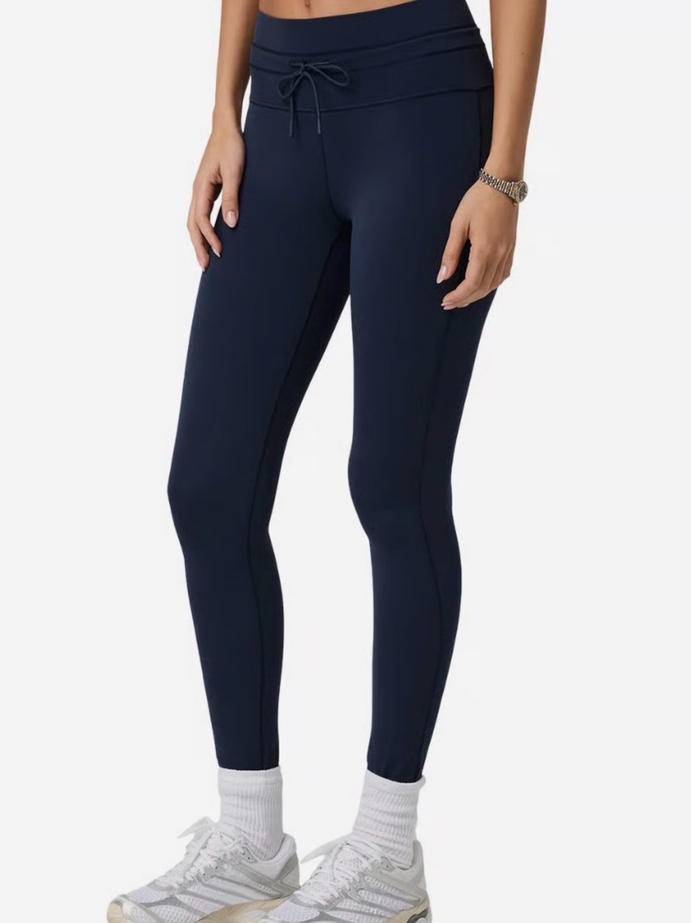 NWT Vuori Daily Legging Ink Blue Drawstring 7/8 High Rise Pocket Small - Picture 12 of 12